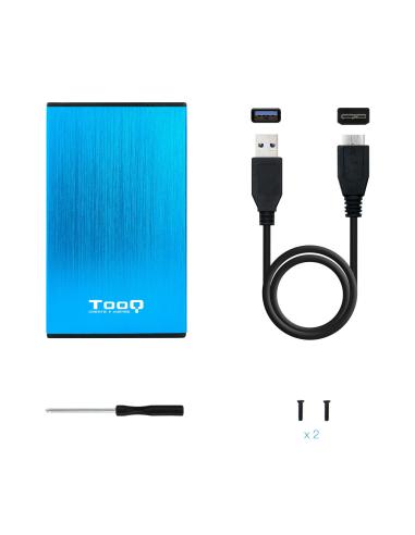 CAJA EXTERNA 2.5 TOOQ 95 MM SATA USB 3.03.1 GEN1 AZUL TOOQ TQE-2527BL