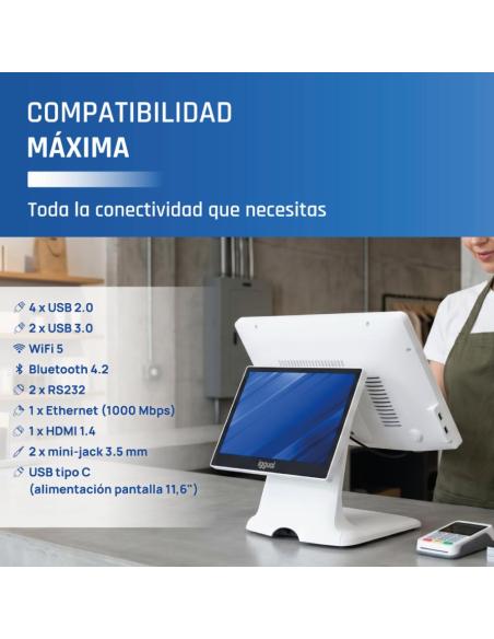 Iggual tpv dual 15,6+11,6 i5 8350u 8+256g w11 blan