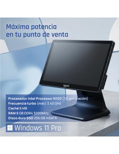 Iggual tpv 15,6" n100 8+256gb w11pro + software