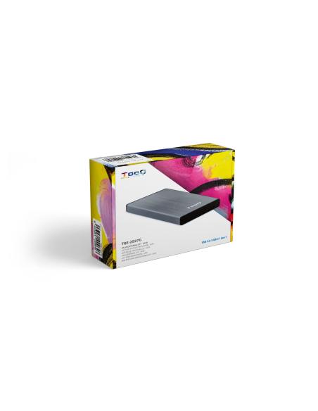 CAJA EXTERNA 2.5 TOOQ 95 MM SATA USB 3.03.1 GEN1 GRIS TOOQ TQE-2527G