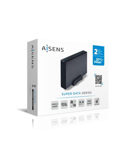 CAJA EXTERNA 3.5 AISENS SATA A USB 3.03.1 GEN1 NEGRA ASE-3530B