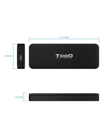 CAJA EXTERNA M.2 SSD NVME TOOQ PCIE USB3.1 GEN2 NEGRA TQE-2280B