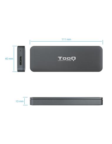 CAJA EXTERNA M.2 SSD NGFF TOOQ USB3.1 GEN1 GRIS TQE-2281G