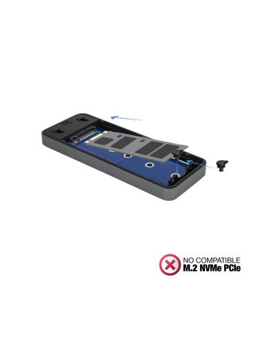 CAJA EXTERNA M.2 SSD NGFF TOOQ USB3.1 GEN1 GRIS TQE-2281G