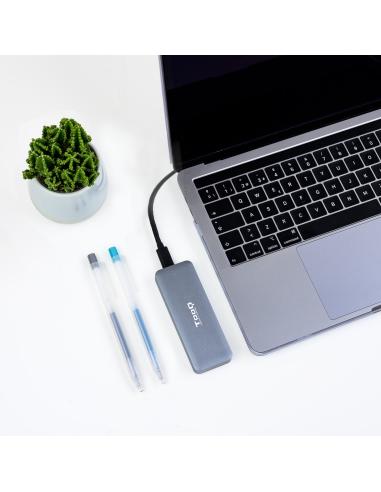 CAJA EXTERNA M.2 SSD NGFF TOOQ USB3.1 GEN1 GRIS TQE-2281G