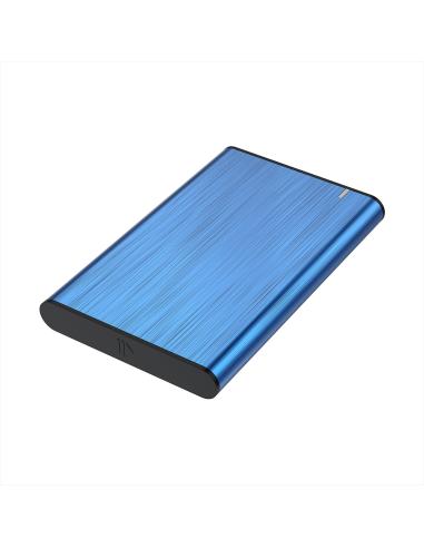 CAJA EXTERNA 2.5 9.5MM SATA A USB 3.0 3.1 GEN1 AZUL AISENS ASE-2525BLU