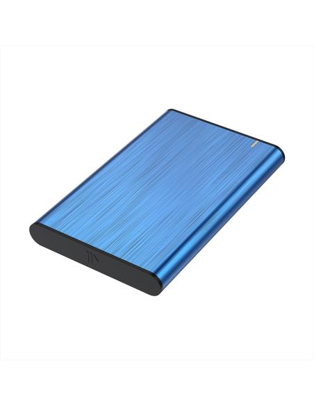 CAJA EXTERNA 2.5 9.5MM SATA A USB 3.0 3.1 GEN1 AZUL AISENS ASE-2525BLU