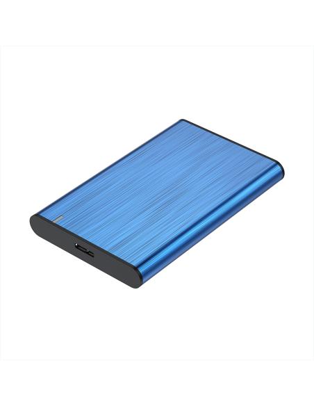 CAJA EXTERNA 2.5 9.5MM SATA A USB 3.0 3.1 GEN1 AZUL AISENS ASE-2525BLU