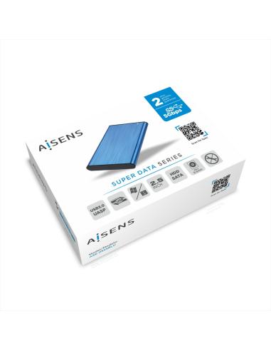 CAJA EXTERNA 2.5 9.5MM SATA A USB 3.0 3.1 GEN1 AZUL AISENS ASE-2525BLU