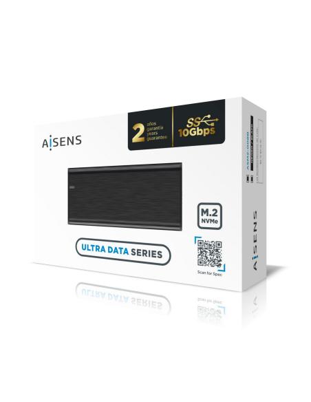 CAJA EXTERNA M.2 (NGFF) NVME A USB3.2 GEN2 NEGRA AISENS ASM2-008B