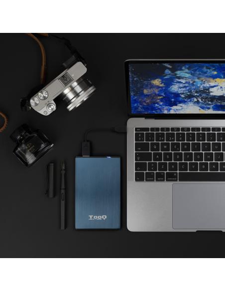 CAJA EXTERNA 2.5 TOOQ 95 MM SATA USB 3.03.1 GEN1 AZUL PACIFICO TOOQ TQE-2527PB