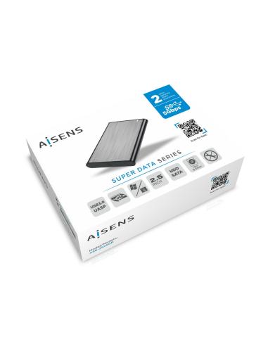 CAJA EXTERNA 2.5 9.5MM SATA A USB 3.0 USB3.1 GEN1 GRIS AISENS ASE-2525GR