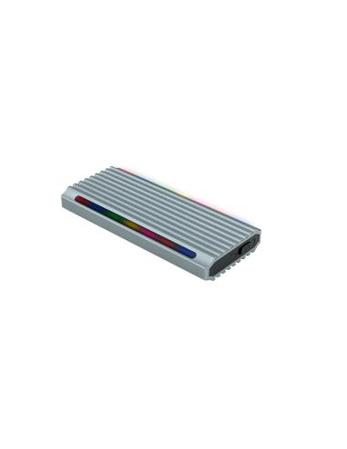 CAJA EXTERNA M.2 NGFFNVME USB3.1 GEN2 USB-A RGB GRIS TQE-2221G