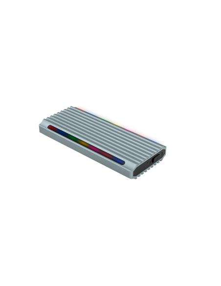 CAJA EXTERNA M.2 NGFFNVME USB3.1 GEN2 USB-A RGB GRIS TQE-2221G