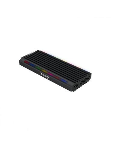 CAJA EXTERNA M.2 NGFFNVME USB3.1 GEN2 USB-C RGB NEGRO TQE-2222B