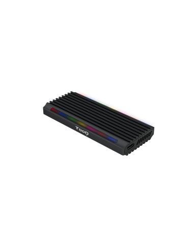 CAJA EXTERNA M.2 NGFFNVME USB3.1 GEN2 USB-C RGB NEGRO TQE-2222B