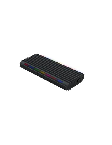 CAJA EXTERNA M.2 NGFFNVME USB3.1 GEN2 USB-C RGB NEGRO TQE-2222B