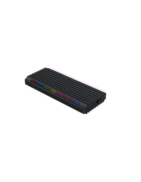 CAJA EXTERNA M.2 NGFFNVME USB3.1 GEN2 USB-C RGB NEGRO TQE-2222B