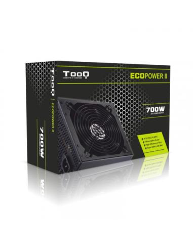 TooQ FUENTE ATX 700W PFC, COOLER 14CM SILENCIOSO, CAJA RETAIL, NEGRO NIQUELADO