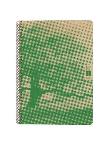 CUADERNO ESPIRAL DIN-A4 RECICLADO FSC 80 HOJAS 80G. CUADRÍCULA 5X5. 4 ELEMENTS - EARTH ESCOLOFI 130100400