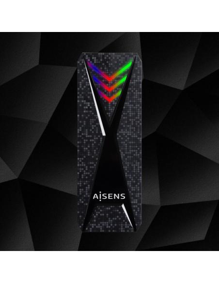 CAJA EXTERNA M.2 (NGFF) GAMING NVME A USB3.2 GEN2 NEGRA AISENS ASM2-RGB013B