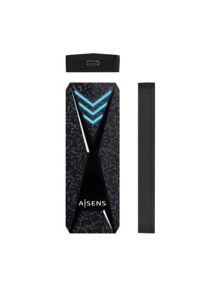 CAJA EXTERNA M.2 (NGFF) GAMING NVME A USB3.2 GEN2 NEGRA AISENS ASM2-RGB013B