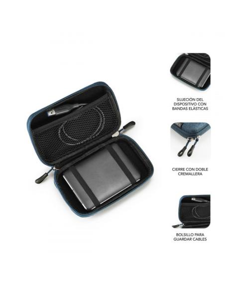 SUBBLIM Funda Disco Duro HDD Business Case 2,5" Dark Blue