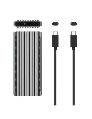 CAJA EXTERNA M.2 ASM2-RGB011GR SATA-NVME USB3.1 GEN2 GRIS AISENS ASM2-RGB011GR