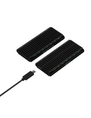 CAJA EXTERNA M.2 ASM2-RGB011GR SATA-NVME USB3.1 GEN2 NEGRA AISENS ASM2-RGB012B