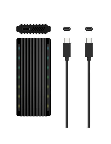 CAJA EXTERNA M.2 ASM2-RGB011GR SATA-NVME USB3.1 GEN2 NEGRA AISENS ASM2-RGB012B