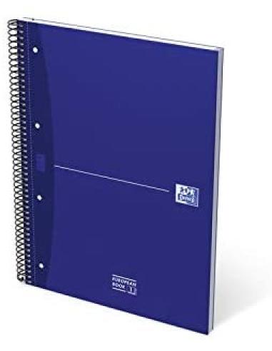 CUADERNO EUROPEANBOOK 1 TAPA EXTRADURA A4+ 80 HOJAS 5X5 COLOR AZUL ESSENTIALS OXFORD 100430421