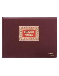 LIBRO DE REGISTROS REGISTRO SOCIOS FOLIO APAISADO 100 HOJAS NUMERADAS DOHE 09914