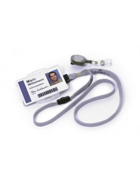 CAJA DE 10 CINTAS PARA IDENTIFICADOR EN TEXTIL ANCHO 10MM COLOR GRIS DURABLE 8119-10