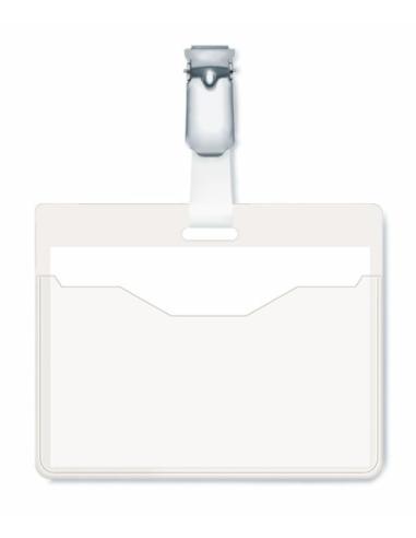 CAJA DE 25 IDENTIFICADORES CON PINZA TRANSPARENTE 60X90 DURABLE 8106-19