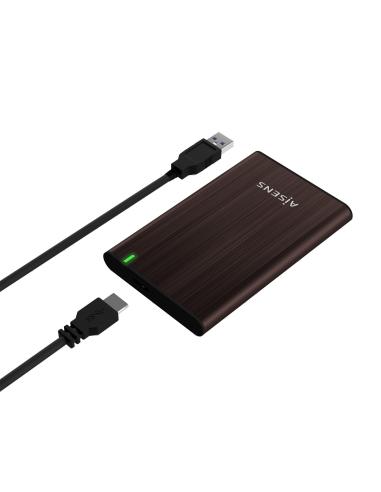 CAJA EXTERNA 2.5 ASE-2525BWN 9.5MM SATA A USB3.1 GEN1 MARRON AISENS ASE-2525BWN