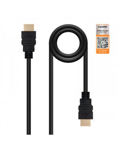 Nanocable HDMI V2.0, 1m cable HDMI HDMI tipo A (Estándar) Negro