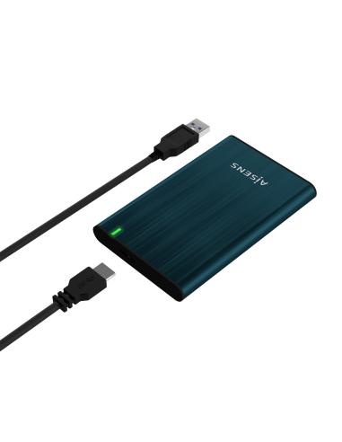 CAJA EXTERNA 2.5 ASE-2525BWN 9.5MM SATA A USB3.1 GEN1 AZUL PAC AISENS ASE-2525PB