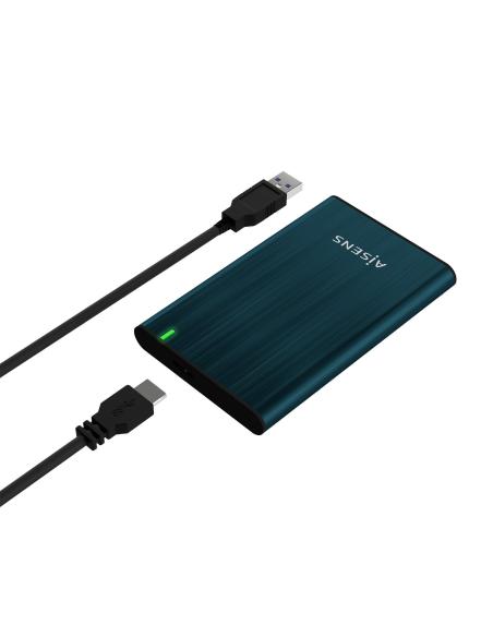 CAJA EXTERNA 2.5 ASE-2525BWN 9.5MM SATA A USB3.1 GEN1 AZUL PAC AISENS ASE-2525PB