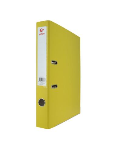 ARCHIVADOR PALANCA 45 COLOR AMARILLO A4 LOMO ESTRECHO 290X320X55 GRAFOPLAS 17269360
