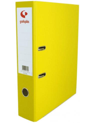 ARCHIVADOR PALANCA 45 COLOR AMARILLO A4 LOMO ESTRECHO 290X320X55 GRAFOPLAS 17269360
