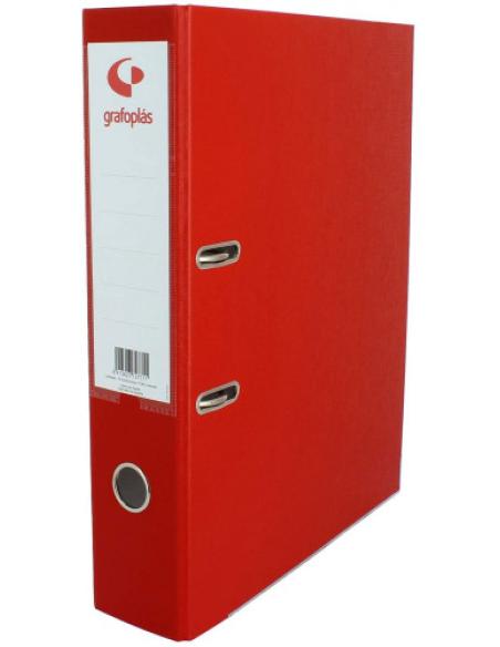 ARCHIVADOR PALANCA 45 COLOR ROJO A4 LOMO ESTRECHO 290X320X55 GRAFOPLAS 17269351