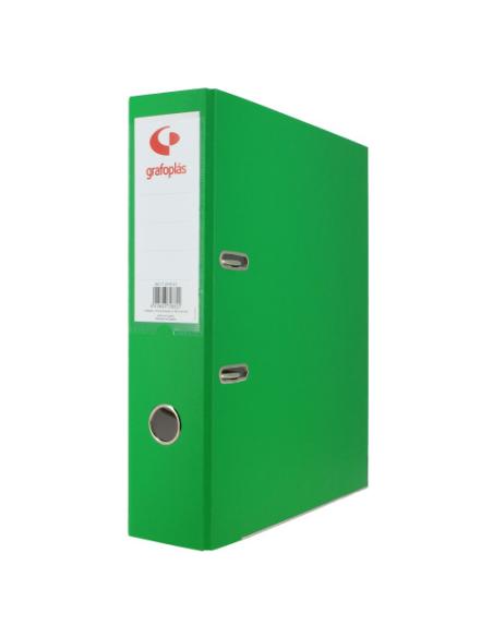 ARCHIVADOR PALANCA 65 COLOR VERDE CLARO A4 LOMO ANCHO 290X320X75 GRAFOPLAS 17269523