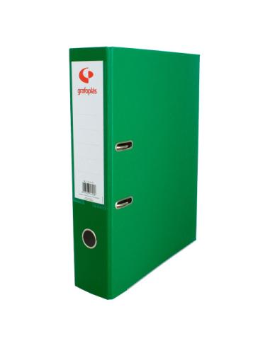 ARCHIVADOR PALANCA 65 COLOR VERDE A4 LOMO ANCHO 290X320X75 GRAFOPLAS 17269520