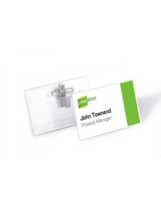 CAJA DE 50 IDENTIFICADORES PINZA Y ALFILER PVC 54X90 DURABLE 8101-19
