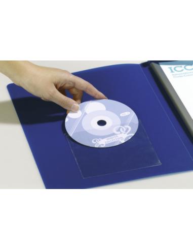 PACK 10 FUNDAS PARA CD/DVD ADHESIVAS DURABLE 8080