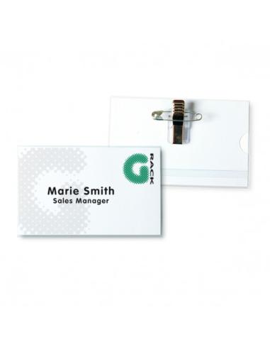 KIT DE 50 IDENTIFICADORES CON PINZA + IMPERDIBLE 75X40MM INCLUYE TARJETAS TARIFOLD 200570
