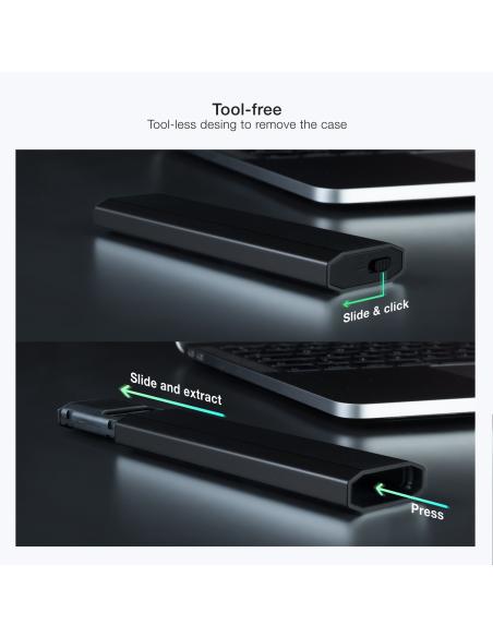 CAJA EXTERNA M.2 NGFFNVME USB3.1 GEN2 NEGRA TOOQ TQE-2223B