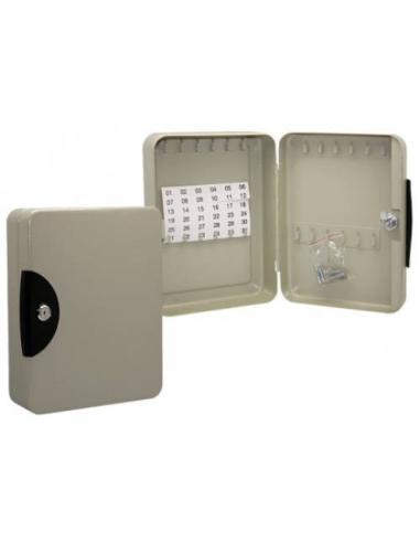 CAJA GUARDALLAVES METALICA 24 LLAVES EN COLOR GRIS BISMARK 319903