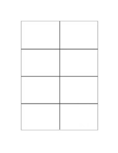 CAJA 100 HOJAS ETIQUETAS BLANCAS SIN MÁRGENES-LÁSER/INYECCIÓN DE TINTA/FOTOCOPIADORAS-105X74 MM MEGASTAR LP4MS-10574