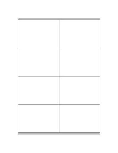 CAJA 100 HOJAS ETIQUETAS BLANCAS CON MÁRGENES-LÁSER/INYECCIÓN DE TINTA/FOTOCOPIADORAS-105X72 MM MEGASTAR LP4MS-10572